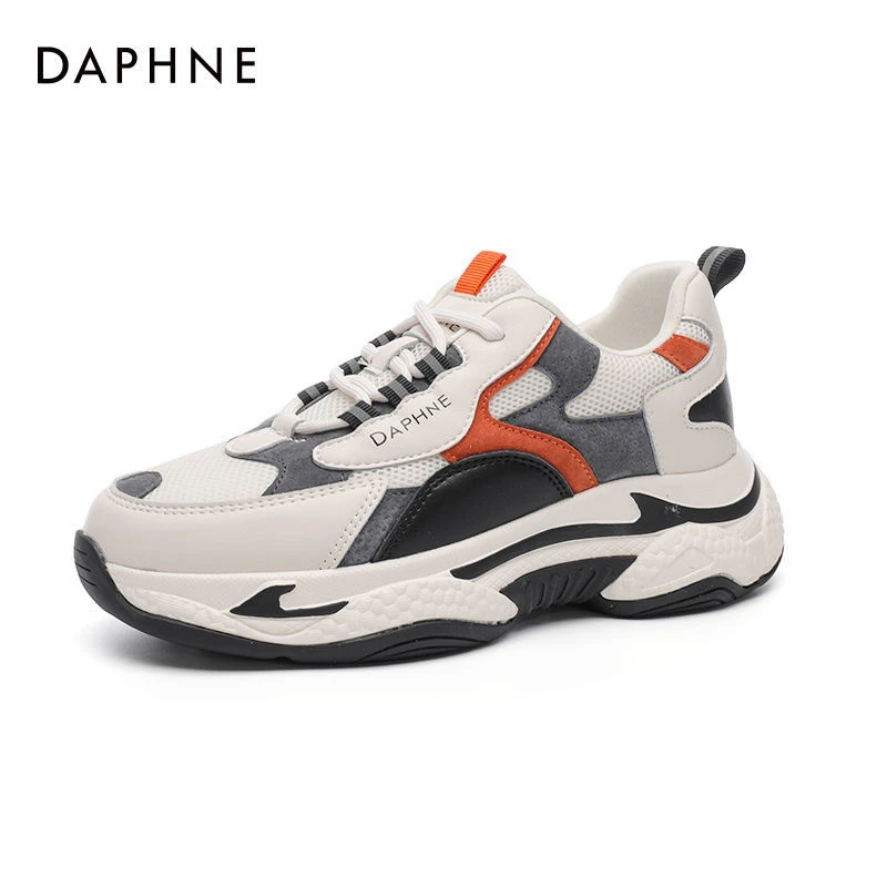 Daphne/达芙妮老爹鞋拼接新款春秋爆款百搭厚底夏季运动休闲鞋女