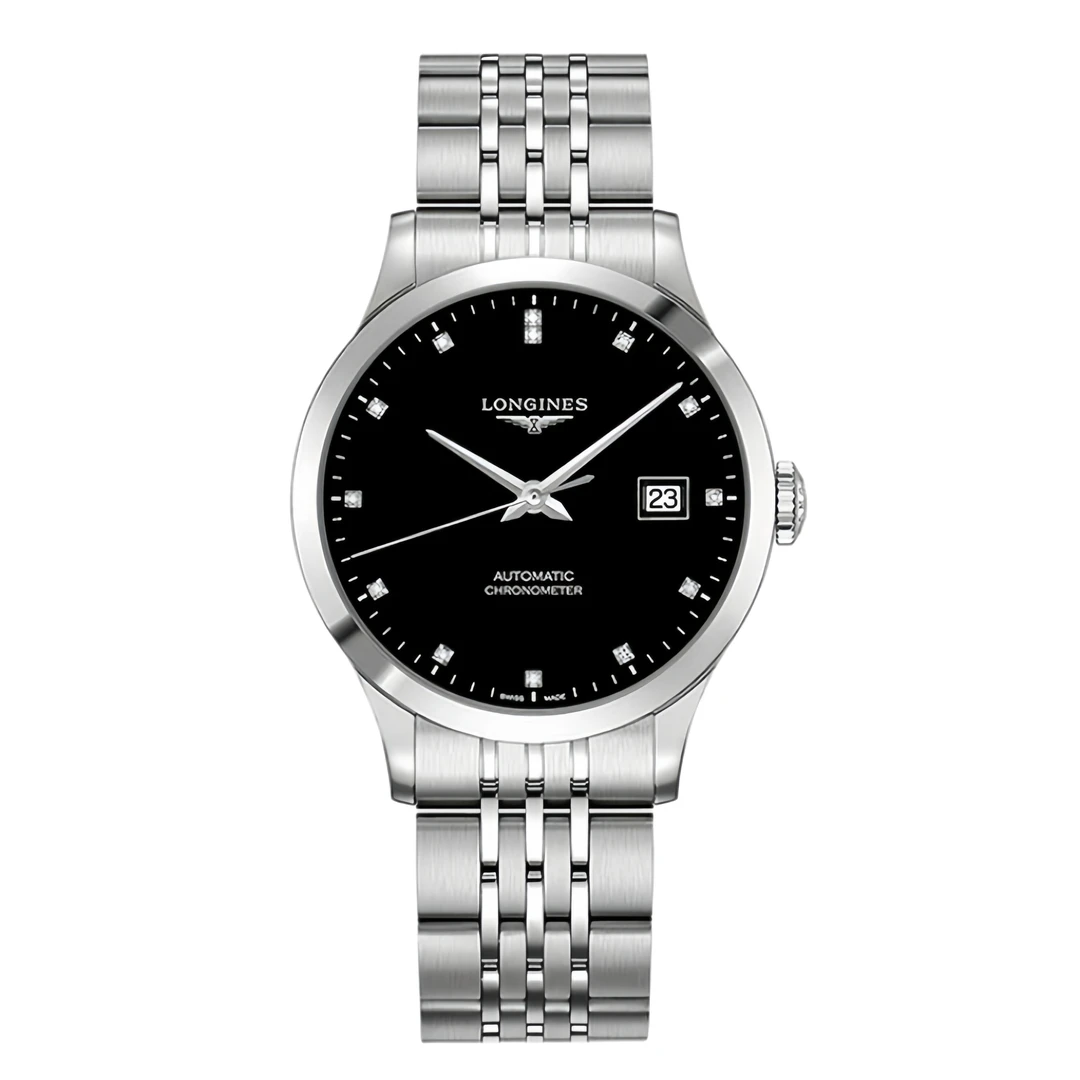 99新 Longines/浪琴 华/开创者820黑钻/表径38.5/男士/经典时尚