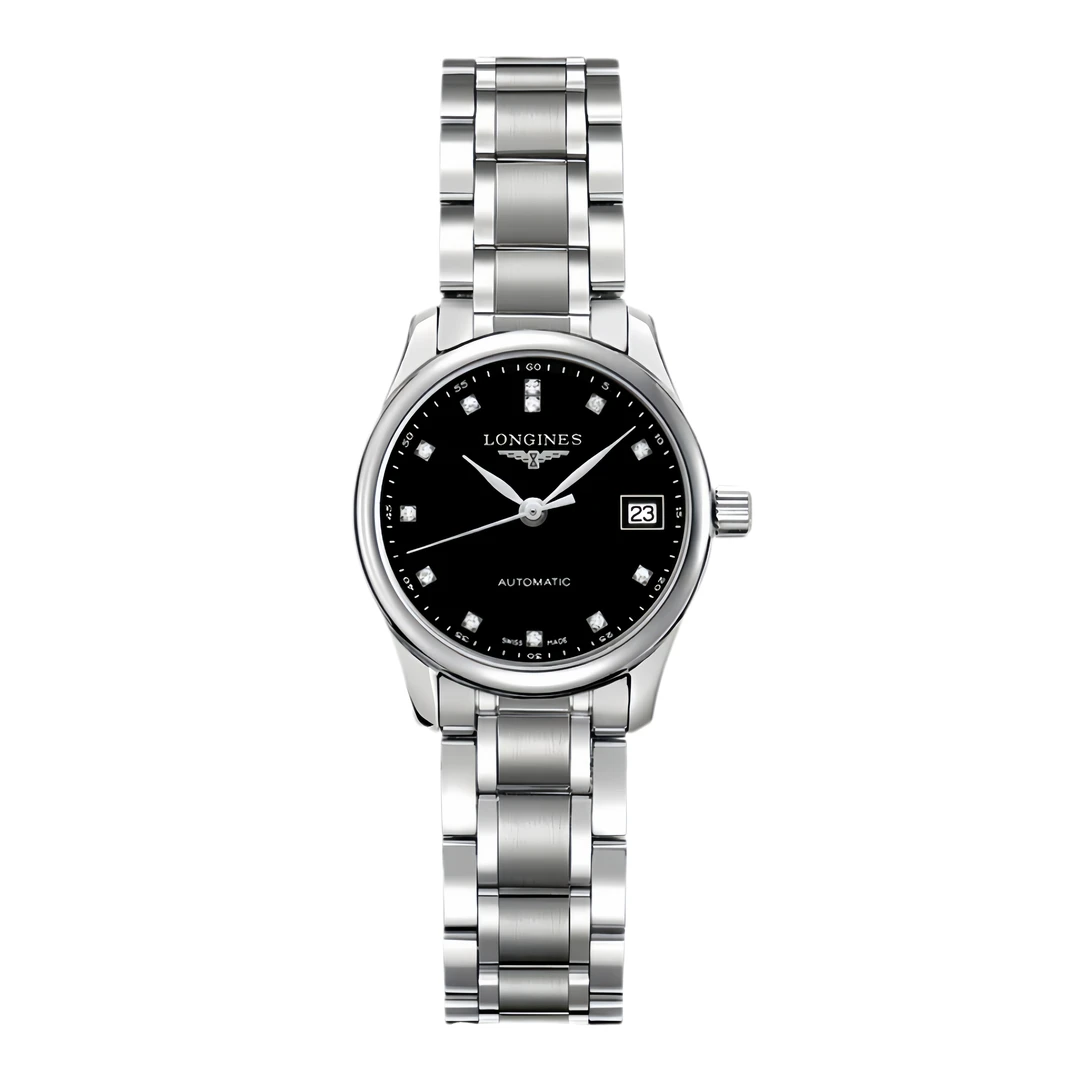 99新 Longines/浪琴 余/名匠257黑钻/表径29mm/经典/女士/机械