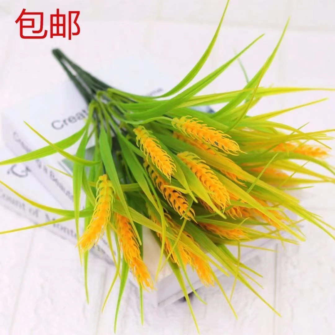 单束仿真花假麦穗稻谷茶花塑料假花干花花束拍摄道具商场客厅摆放