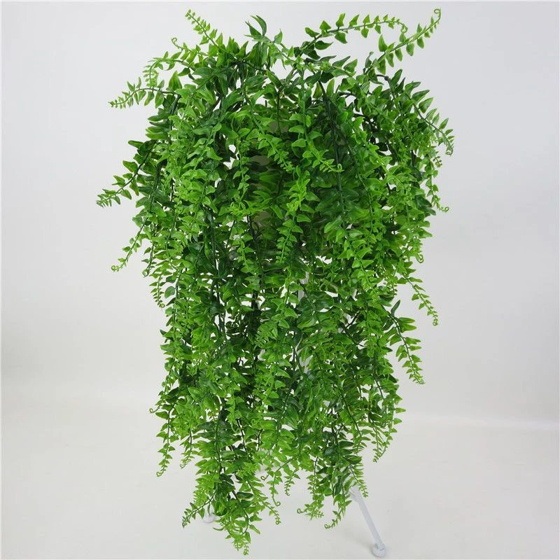 塑料花仿真植物壁挂波斯藤条假花藤蔓装饰吊兰绿植物墙绿叶假树叶