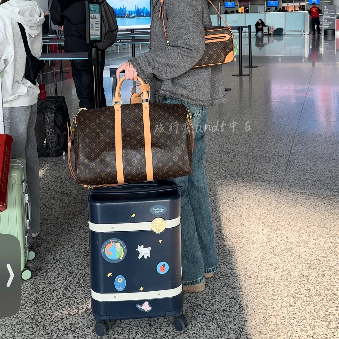 95新 LouisVuitton/路易威登 keepall旅行袋肩带款/宝藏旅行好物