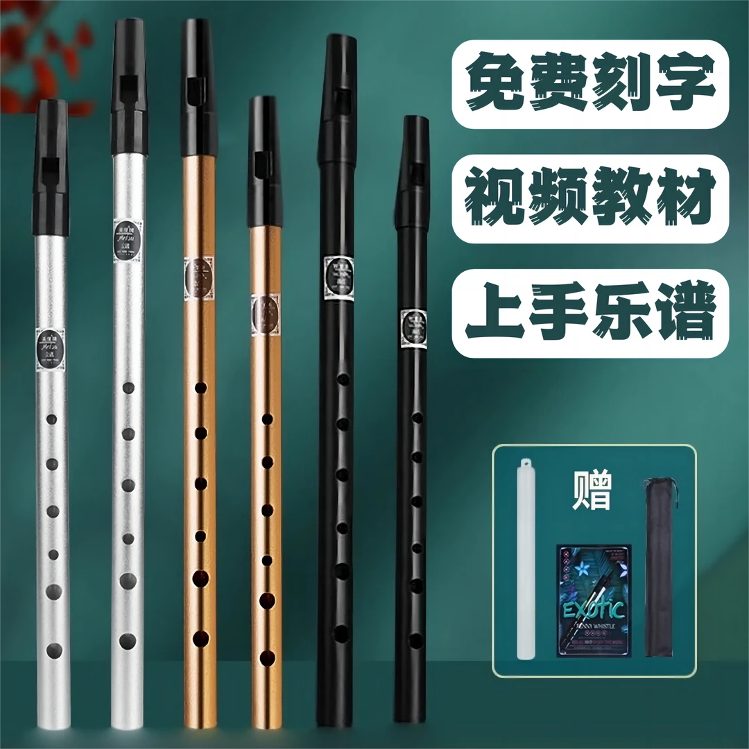 爱尔兰哨笛直笛竖笛子C调D调6孔初学者学生演奏乐器易学耐用吹奏