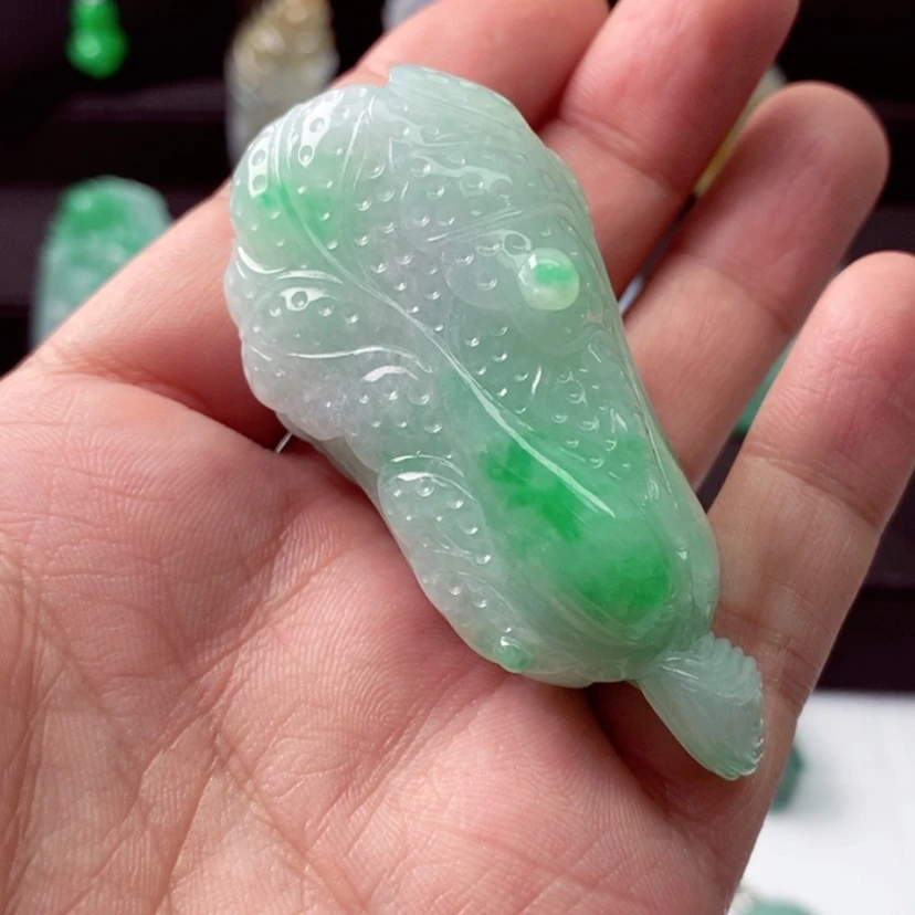 【闪购商品】翡翠颈饰未镶嵌金**想白菜