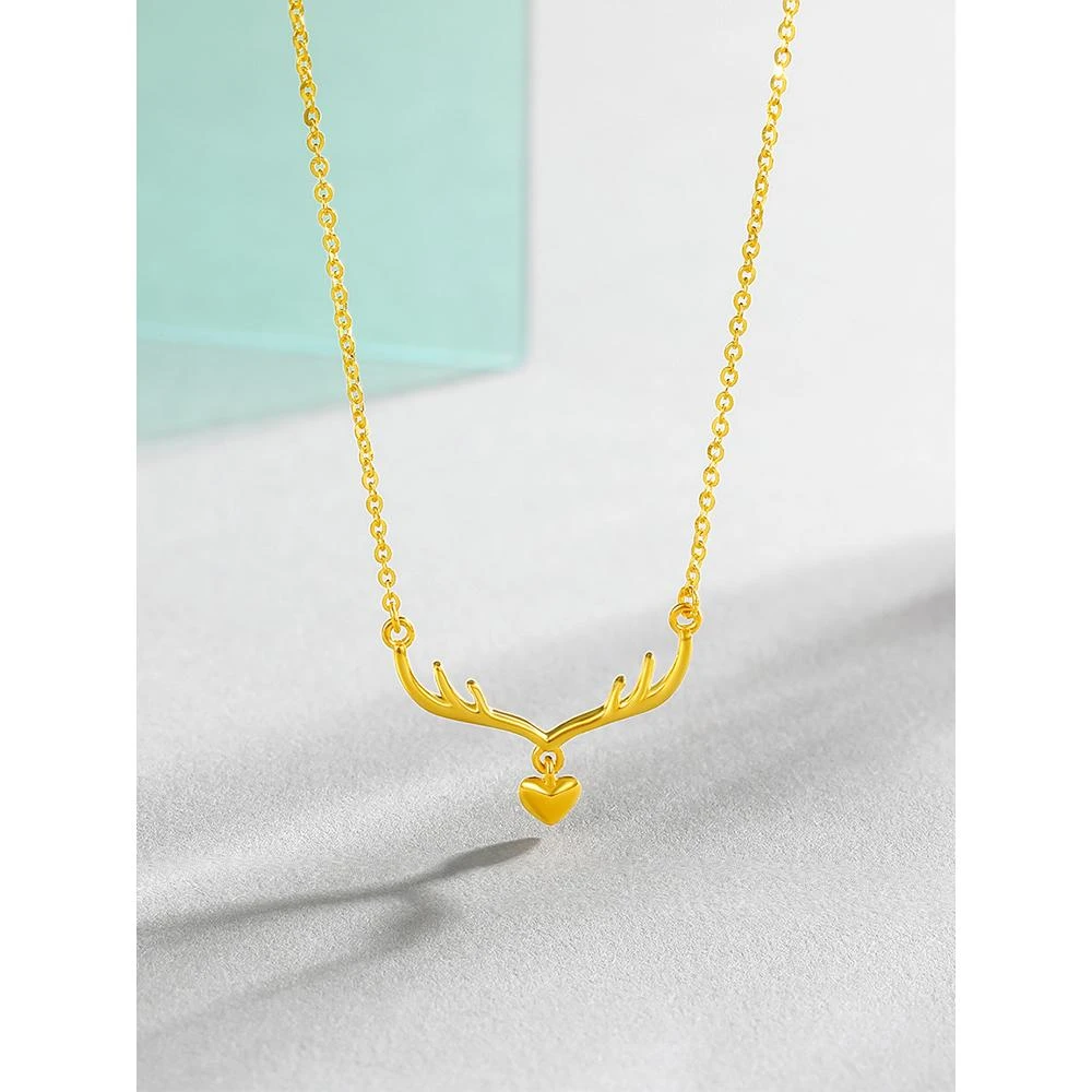 铜合金项链 新款一鹿有你项链小众高级感锁骨女颈链送女朋友礼物