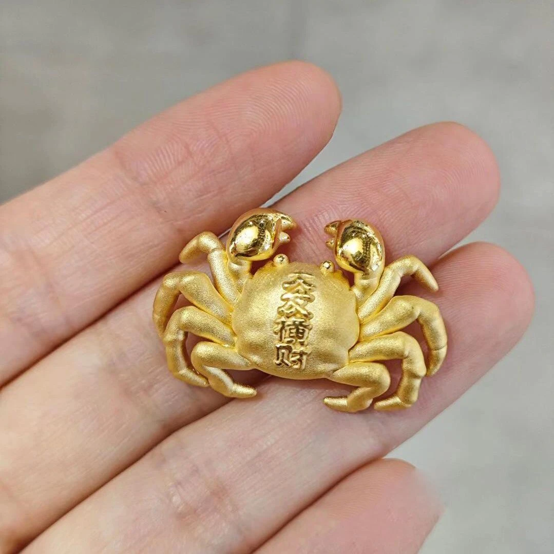 金色螃蟹摆件招财进宝创意个性色小摆件送礼物八方进财高颜值饰品