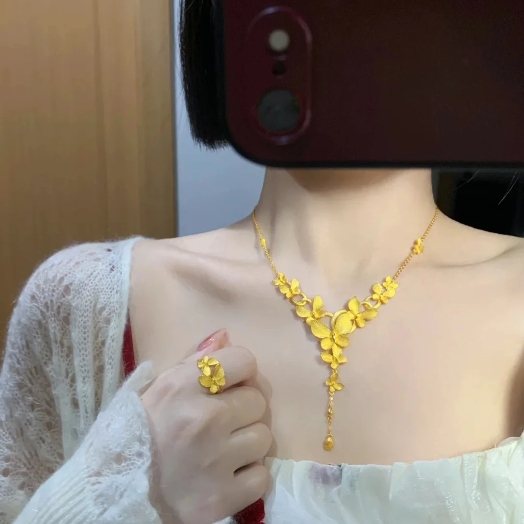 铜合金项链 蝶舞翩翩人间四月项链女蝴蝶首饰小众高级感送女朋友