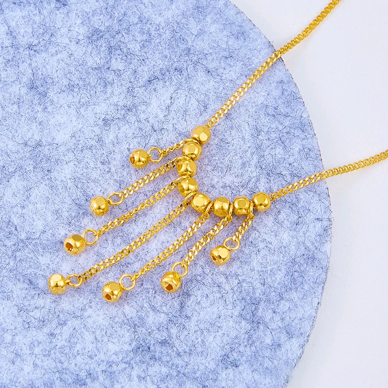 铜合金吊坠 新小串流苏吊坠套链女款气质轻奢时尚百搭高级感挂坠