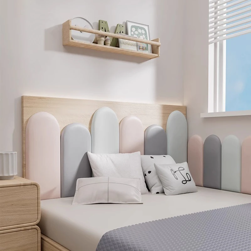 儿童卧室床边贴墙围床边墙贴榻榻米软包自粘防撞墙贴床头软包墙贴