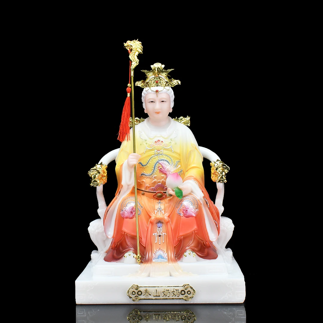 新款泰山奶奶像泰山老母碧霞元君摆件家用