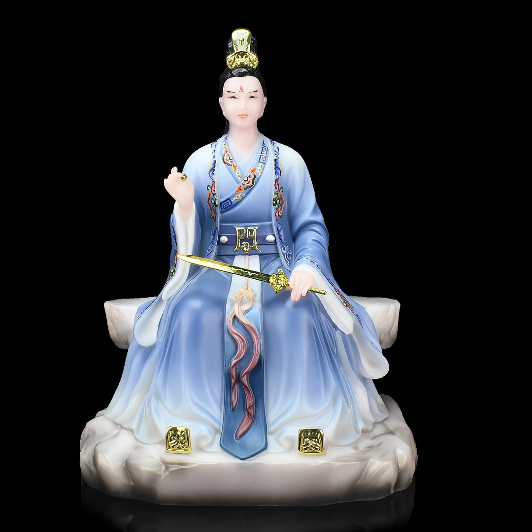 新款汉白玉九公子像七公子像手拿宝剑居家桌面摆件五公子像包邮