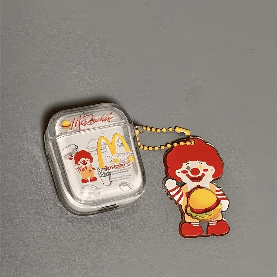 ins可爱麦当劳小丑汉堡airpodspro2耳机保护套苹果蓝牙1/2代3代壳