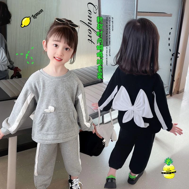 婴幼儿春秋套装女童秋装网红超萌可爱卫衣服女宝宝时尚洋气两件套
