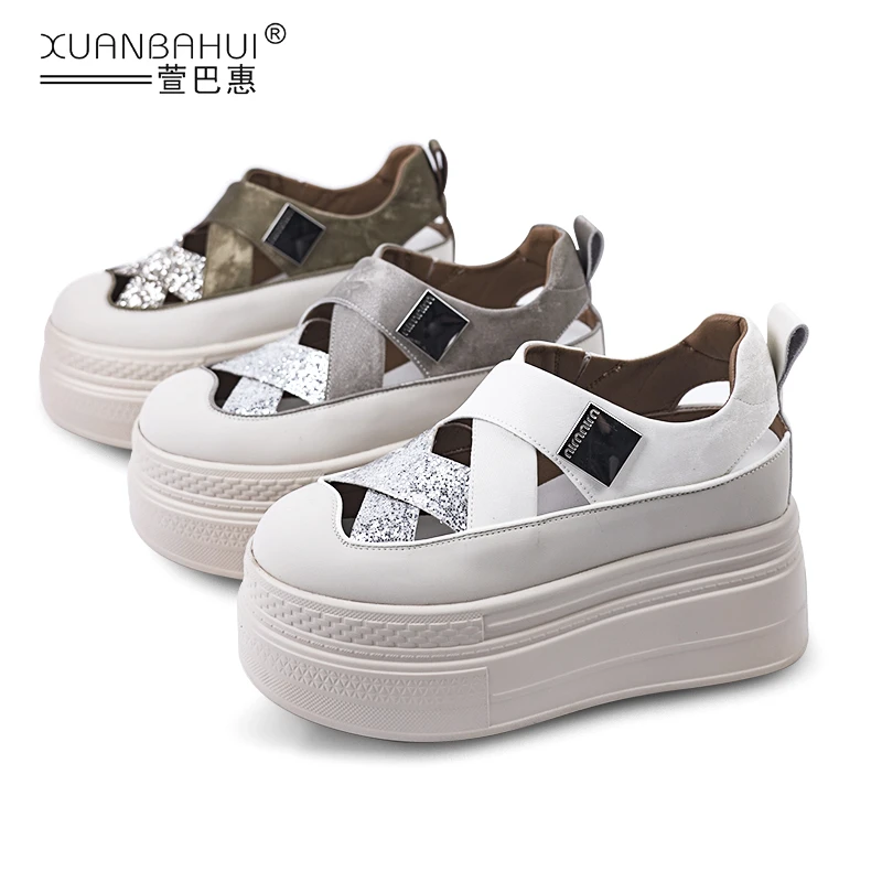 【亿亿】10CM增高2024夏经典复古风软底松糕玛丽珍女鞋5210-5