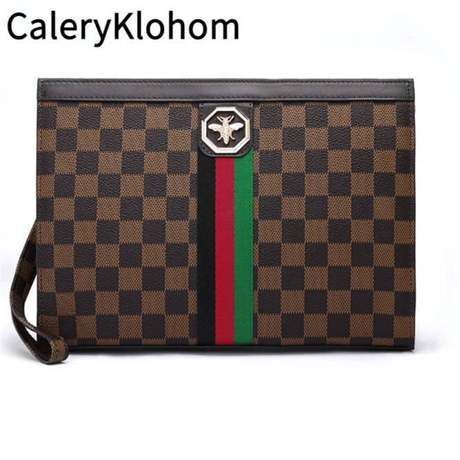 CALERY KLOHOM男士手包大容量手拿包男款手抓包多功能商务男包