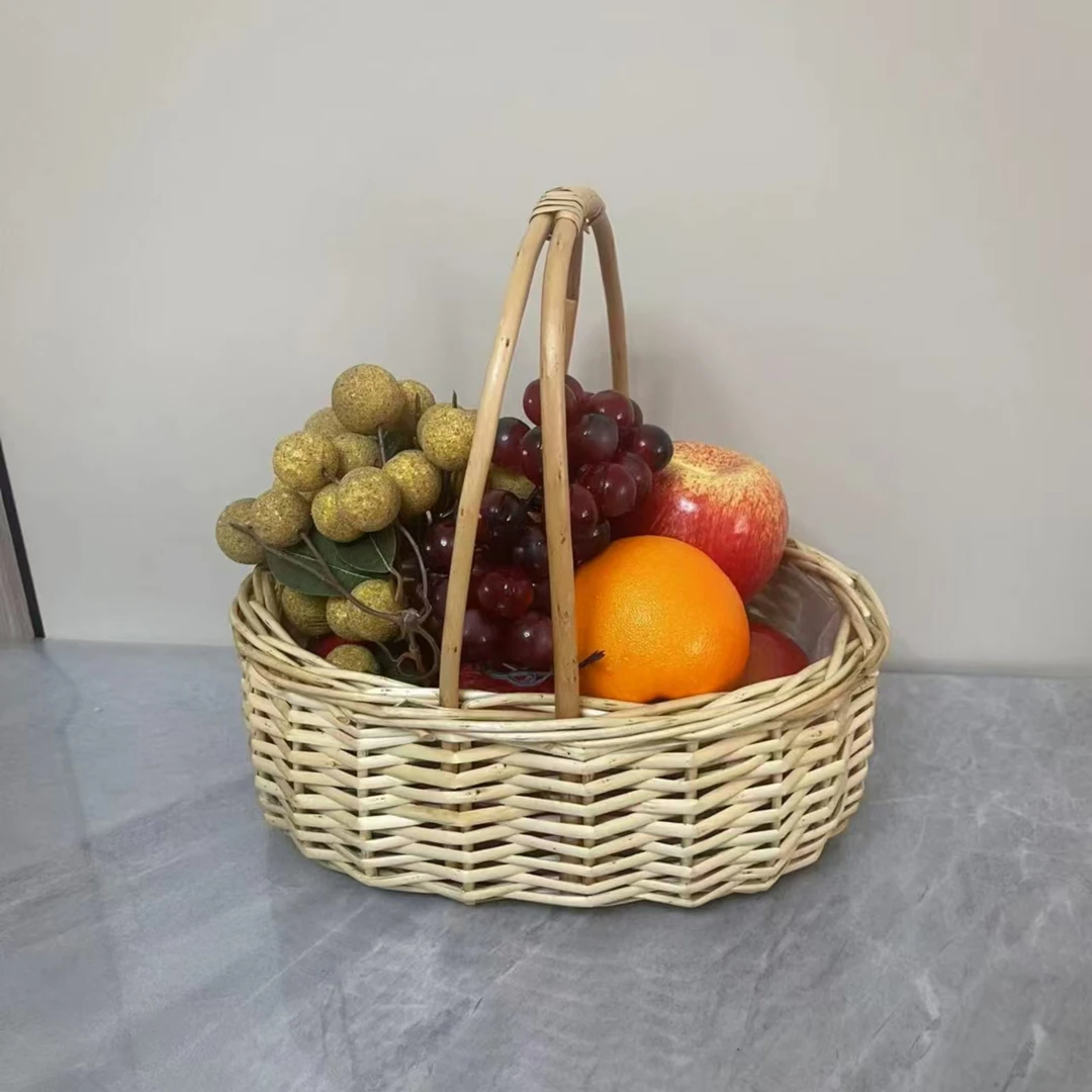 柳编花艺花篮鲜花干花篮子桌面装饰摆件花童花瓣小篮子伴手礼花篮