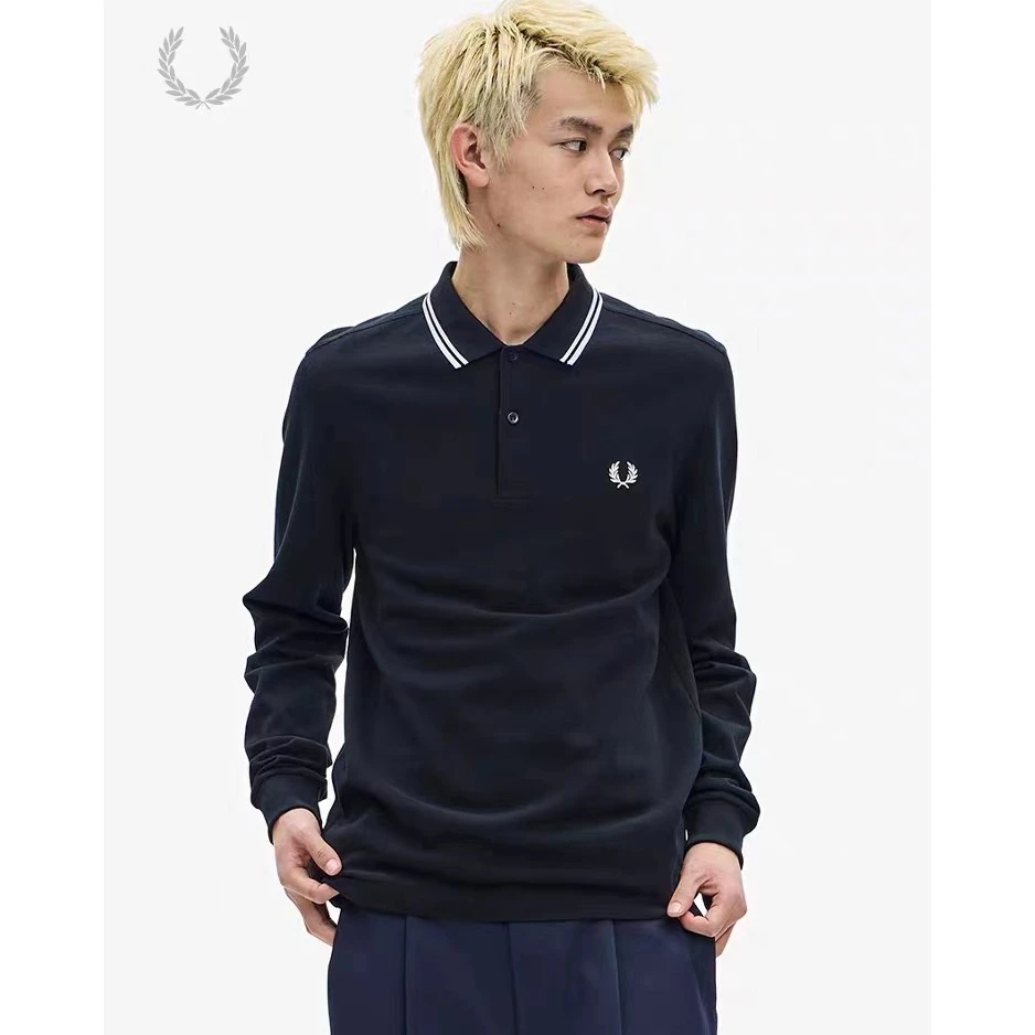 FRED PERRY男士POLO衫经典商务翻领新款男款麦穗刺绣百搭针织上衣