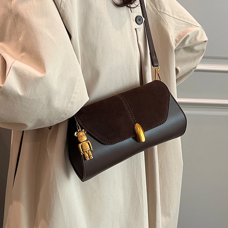 高级感时尚休闲包包女2025新款秋冬复古百搭小方包韩版小众斜挎包