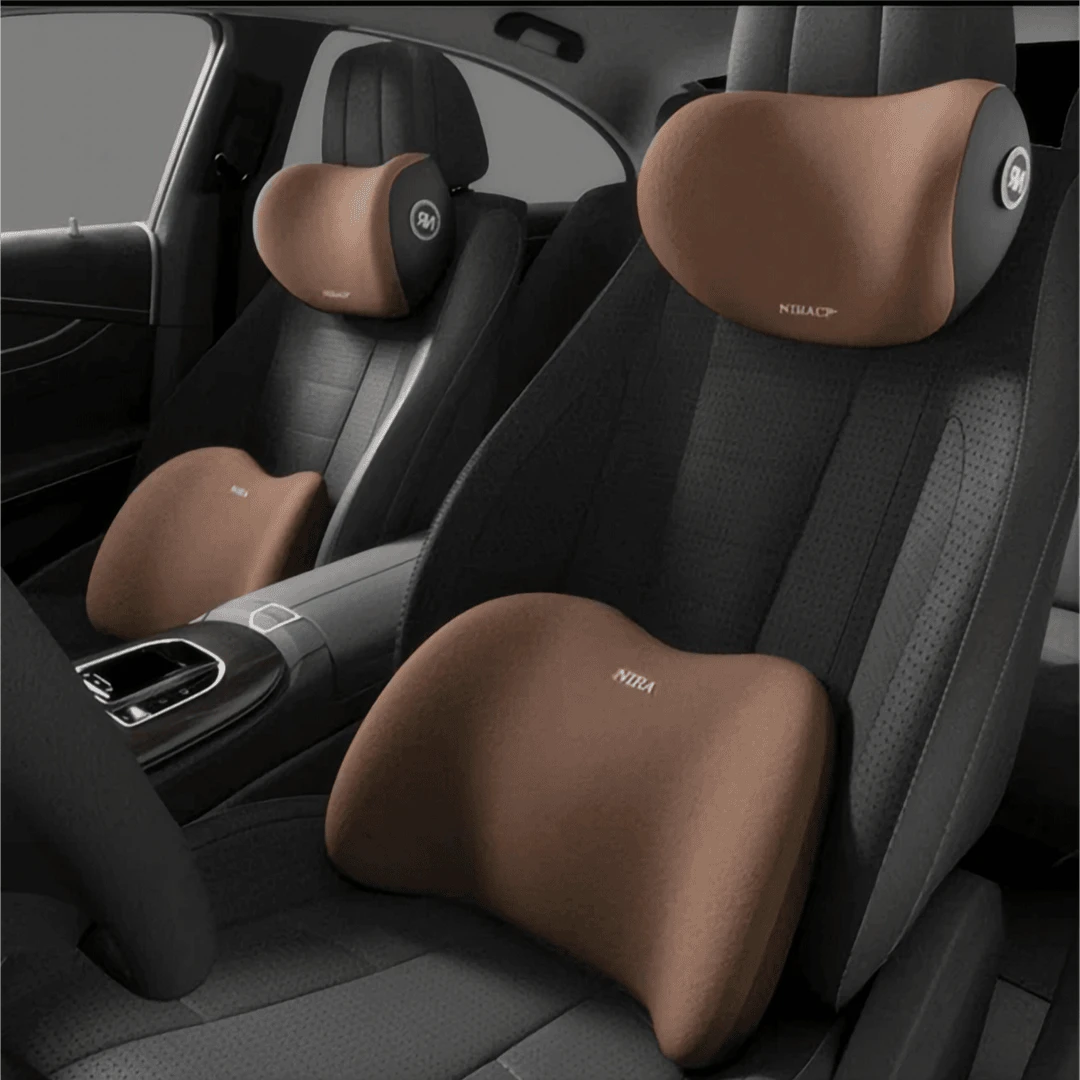 灿登四季通用透气头枕工艺柔软记忆棉靠枕车内专用护颈枕舒适脖枕