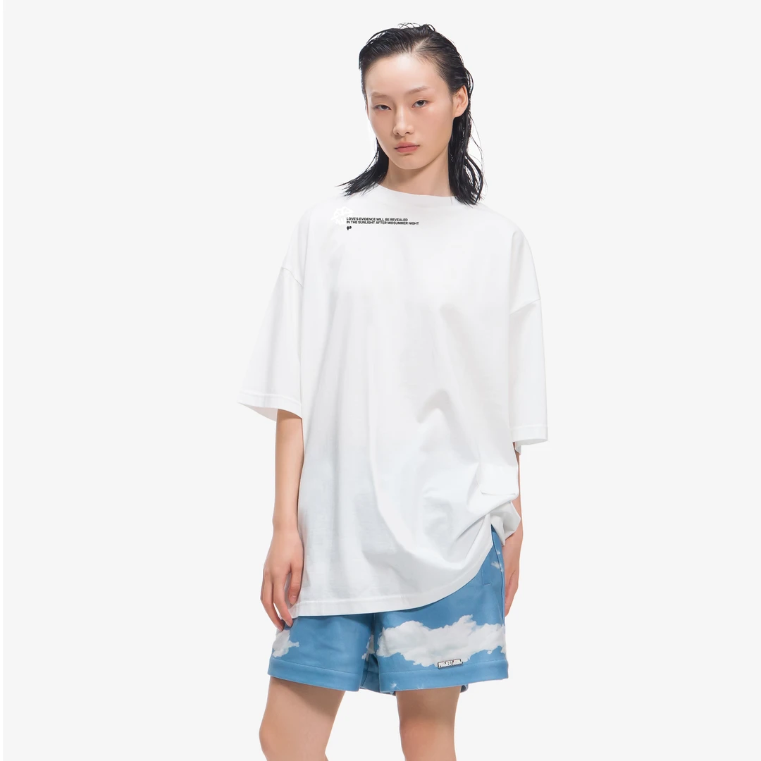 PROJECTJOIN光变唇印T恤短袖OVERSIZE剪裁男女同款宽松
