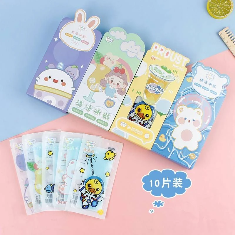 冰凉贴夏天户外物理降温散热夏季卡通冷敷手机军训发热儿童退热贴