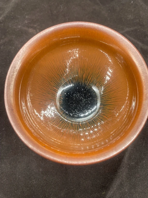 建窑建盏精美束口兔毫盏主人杯