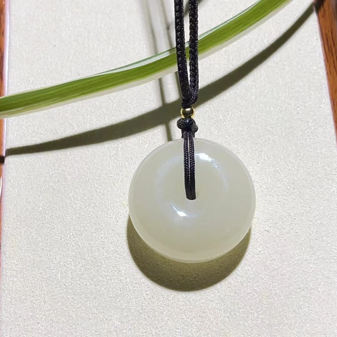 天然青海厚款平安扣项链3990