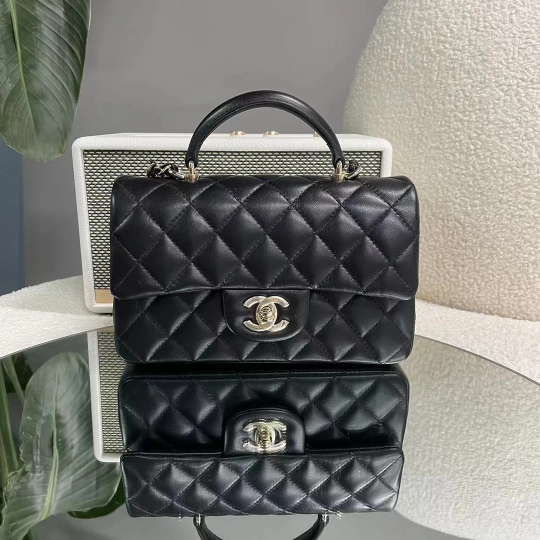 全新未使用 Chanel/香奈儿 24年 羊皮手提cfmini 单肩斜挎包