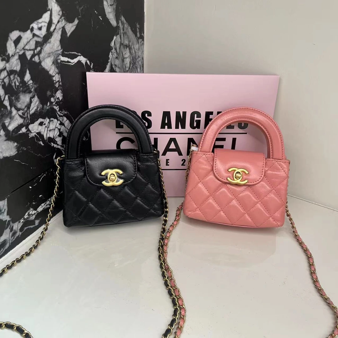 全新未使用 Chanel/香奈儿 23K新款做旧牛皮复古kelly 手提斜挎包