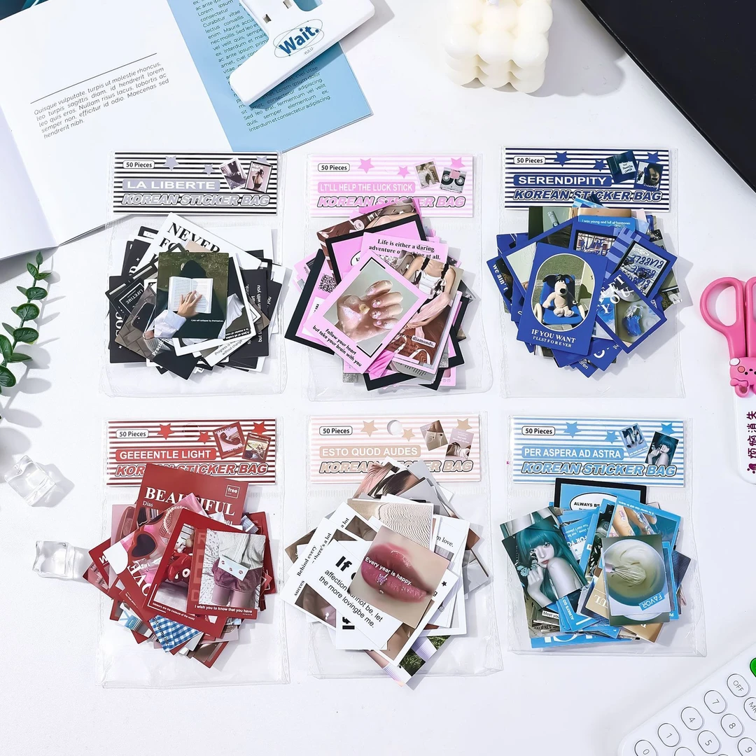 贴纸包封口贴痛包韩系简约ins手账素材咕卡贴纸装饰壳笔记本拼贴