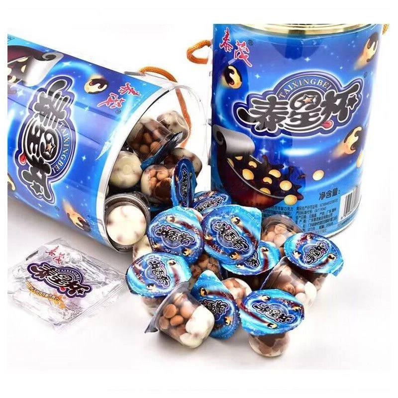 泰茂泰星球杯桶装巧克杯散装巧克力球形饼干儿童零食熔岩果酱焰遇