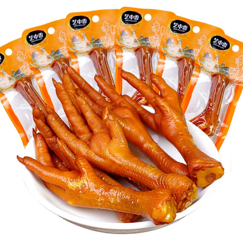 艺中香泡椒多味中爪酸辣卤爪子美味零食独立包装即食开袋即食团购
