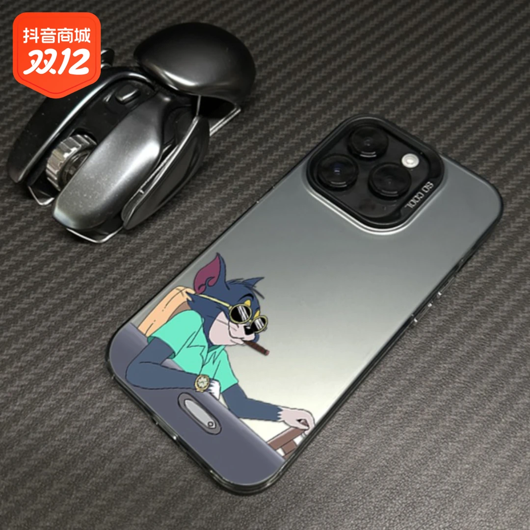 开车汤姆猫苹果15pro个性13搞怪iPhone14手机壳12/11高级感xs网红