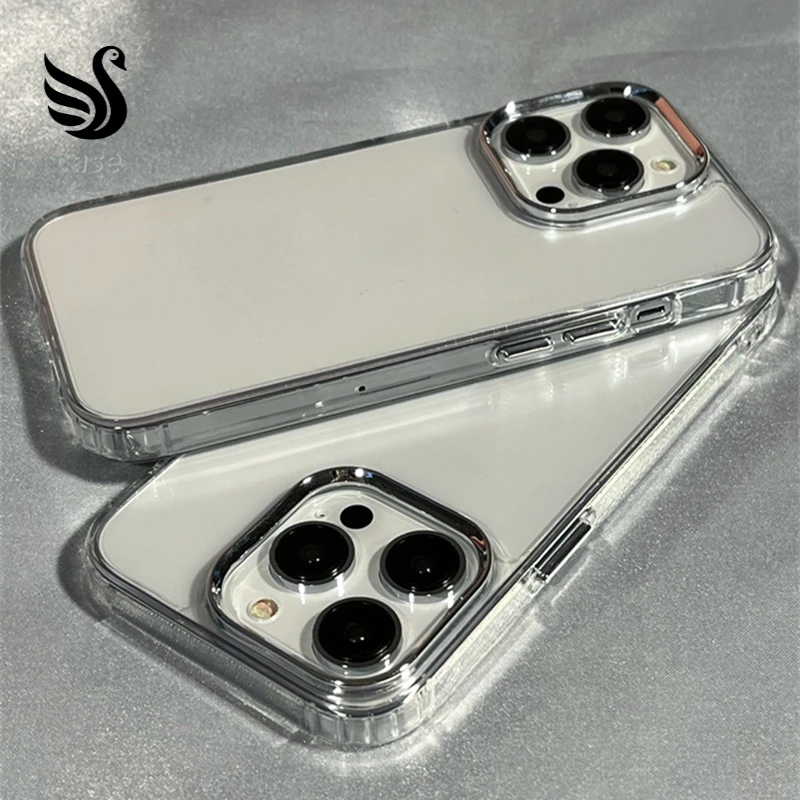 简约高级电镀苹果13手机壳大孔iphone15/14/12/11轻奢xs/xr/7/8p