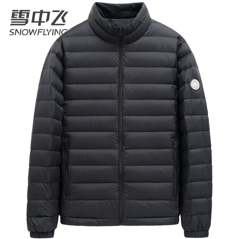 【轻盈保暖】雪中飞薄款羽绒服男士新款立领百搭休闲轻便羽绒服外套
