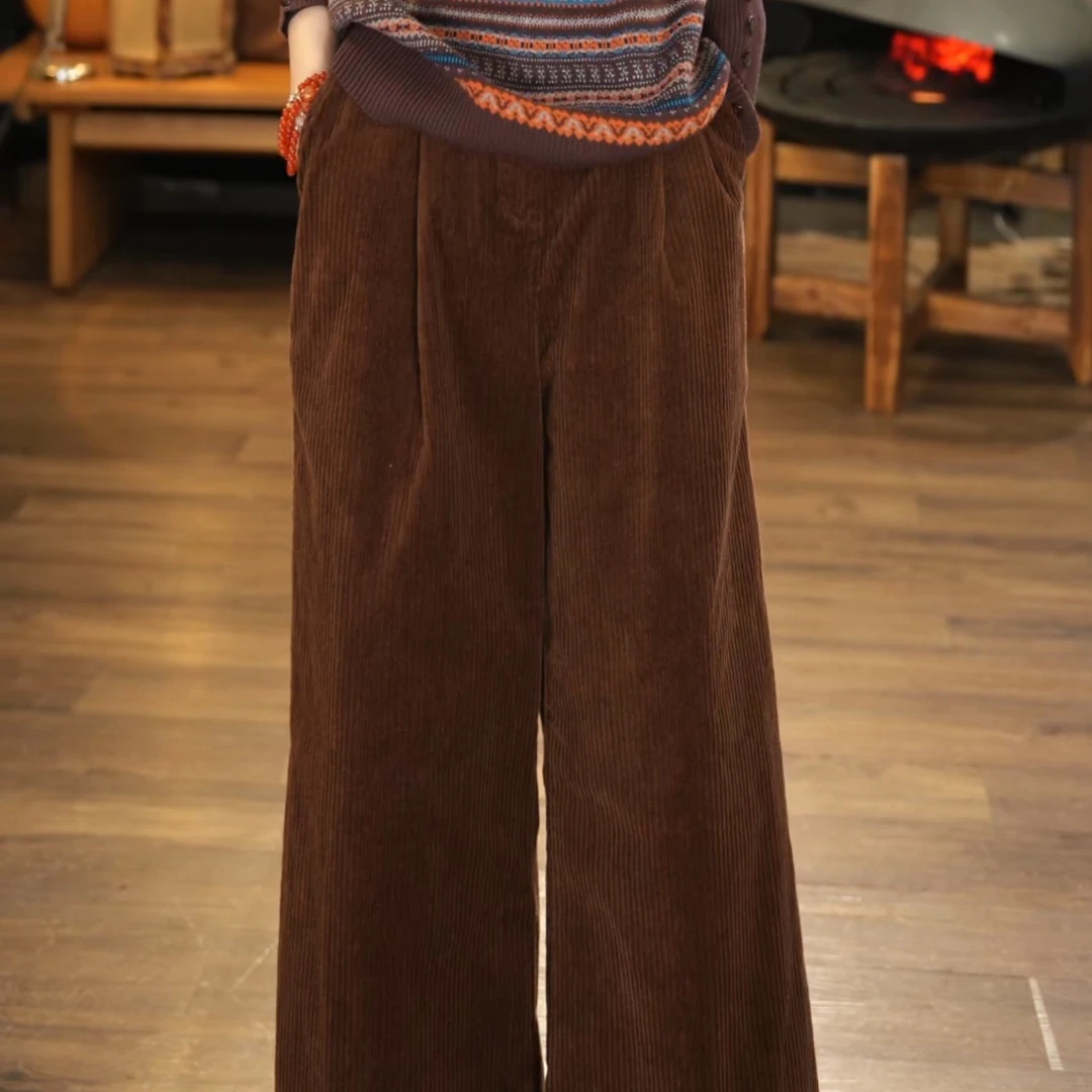 顾玖儿【复古】文艺气质显瘦显高休闲裤#L2007