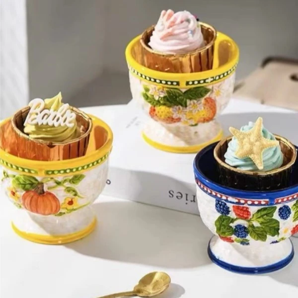 陶瓷创意舒芙蕾烤碗双皮奶甜品碗网红布丁杯蒸蛋糕碗烤箱餐具烤盅