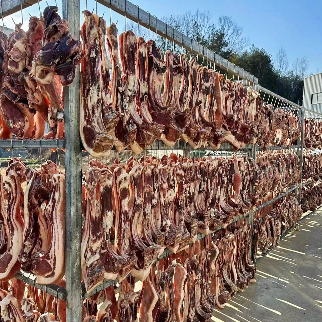 【①现场称重肋条】惜乡季大别山金寨黑毛猪腊肉现场称重一单一称