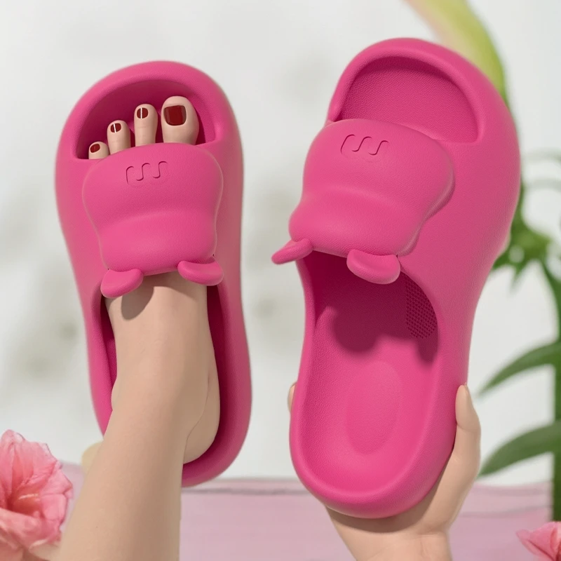 幸运小熊新款凉拖鞋女夏季软底学生居家用网红浴室内外穿洗澡防滑