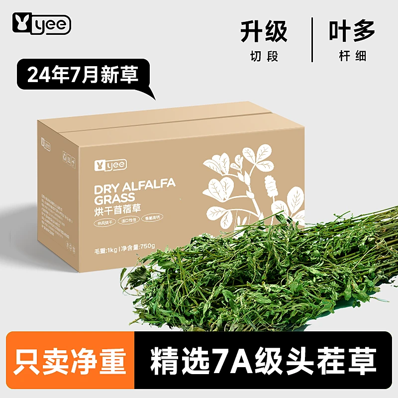 烘干紫花苜蓿草干草兔子食用草幼兔粮食龙猫荷兰猪饲料牧草用品