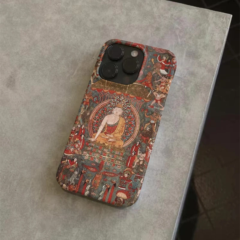 适用苹果15手机壳iPhone14promax保护套12/13/11个性佛祖