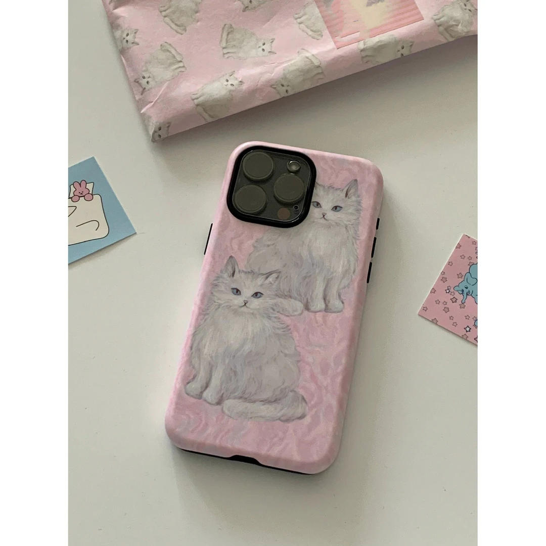 适用iPhone15promax手机壳苹果14保护套12/13/11个性可爱猫咪