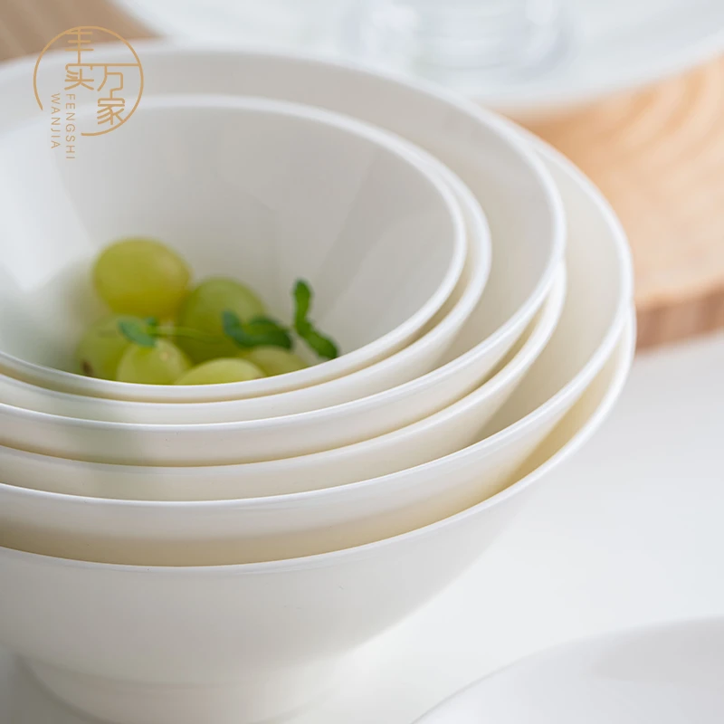 家用拉面碗骨瓷沙拉碗高级感高颜值陶瓷大碗大号菜碗大汤碗米饭碗