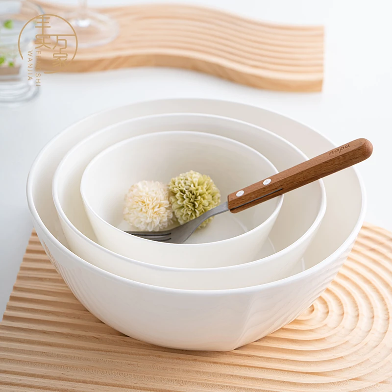 大号碗家用吃饭汤碗米饭碗菜碗骨瓷极简风高级感高颜值饭碗陶瓷碗