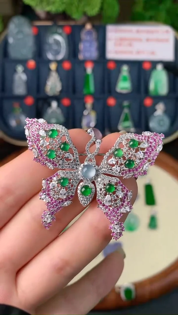 【闪购商品】翡翠颈饰银S925镶嵌吊坠