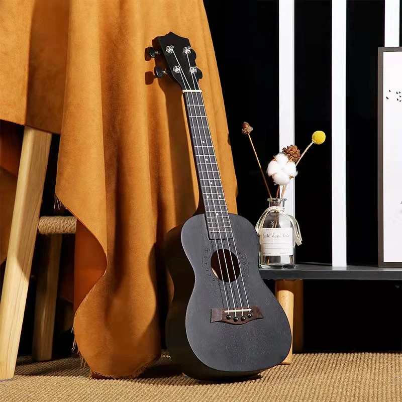 23寸尤克里里桃花芯ukulele四弦琴小吉他简单易学葫芦丝乐器专卖