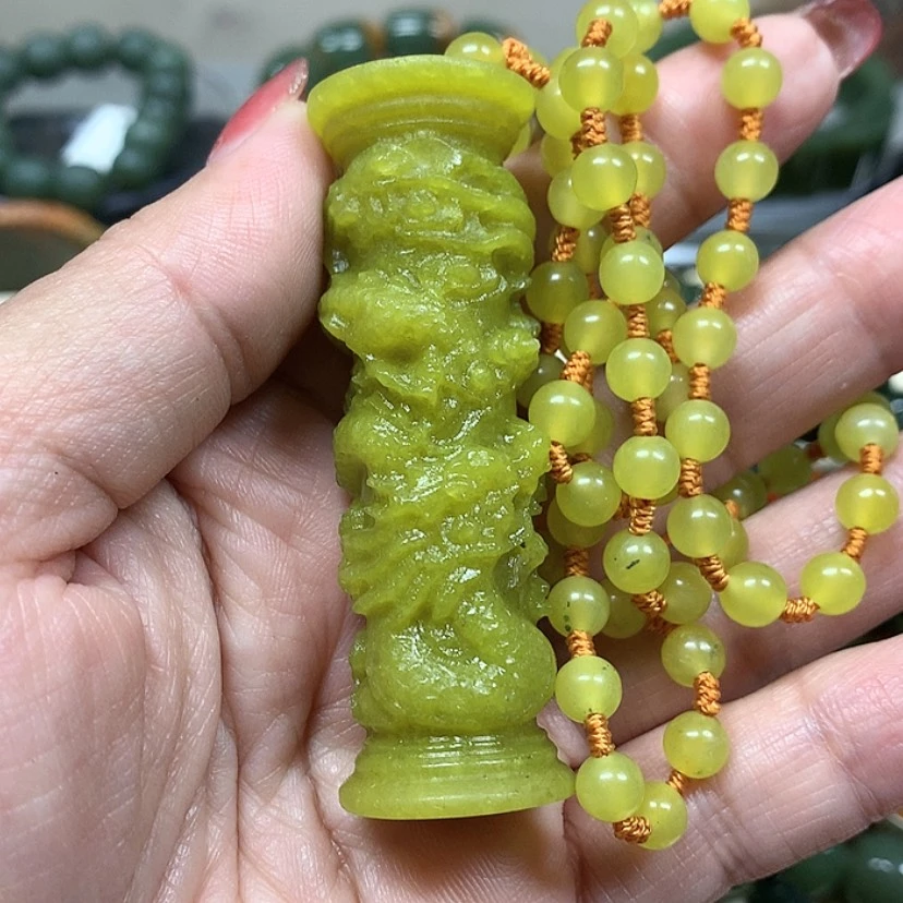【闪购商品】透闪石-蛇纹石玉珠宝奇石未镶嵌