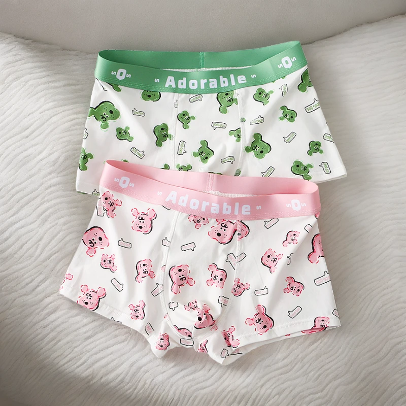 送男朋友礼物男士短裤棉质舒适四角内穿青年夏季小狗运动平角裤头