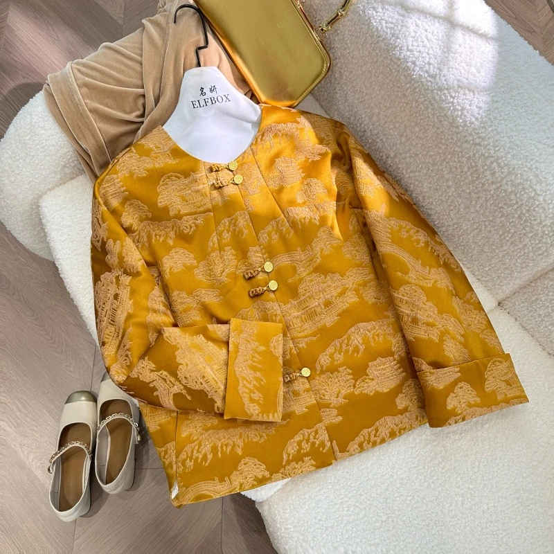 晨晨推荐《金銮殿》 冬季新款新中式国风女棉服外套2856