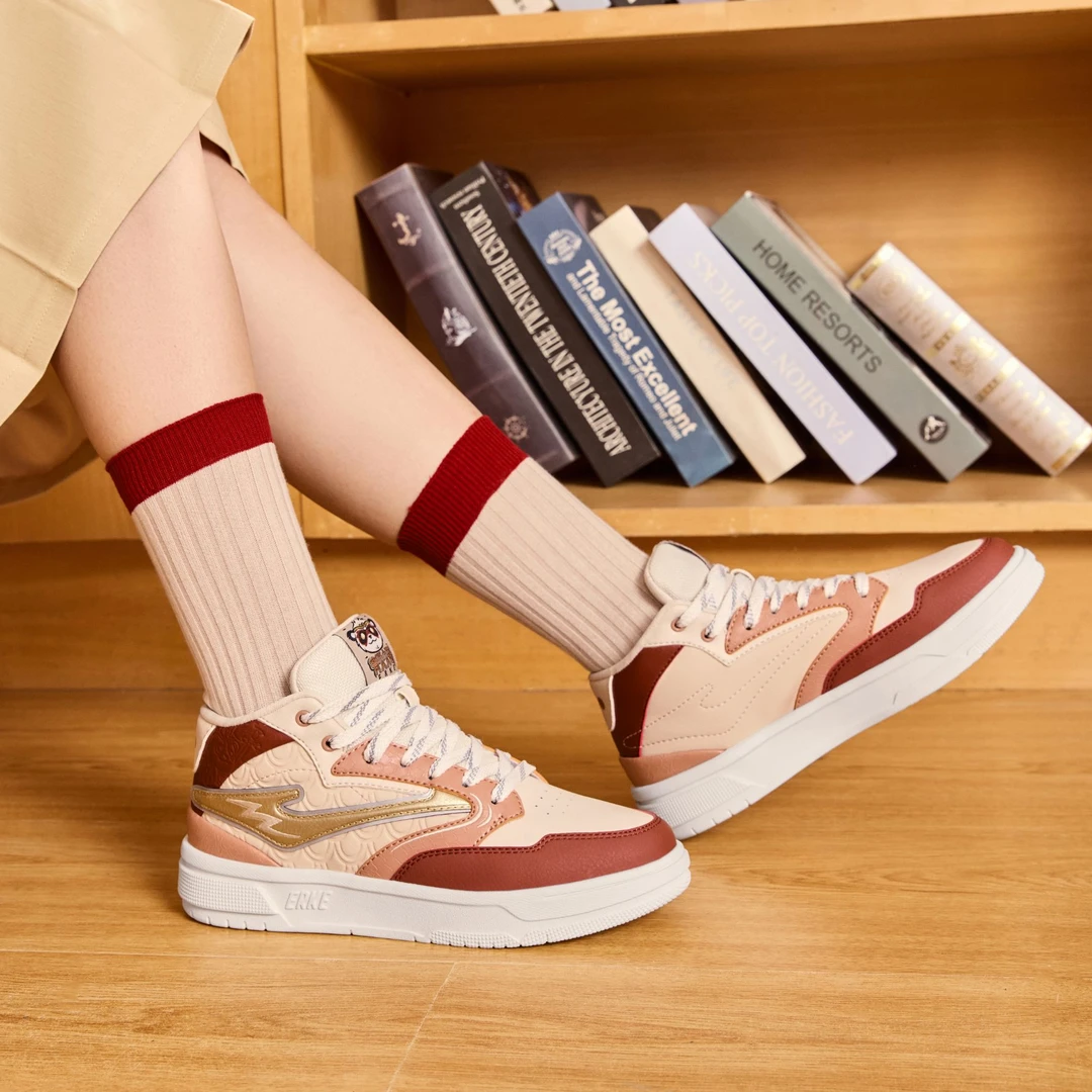 电池熊猫3lite（二棉）丨鸿星尔克情侣高帮潮流加厚保暖板鞋防滑